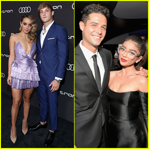 Chloe Bennet & Sarah Hyland Bring Their Beaus to Audi's Pre-Emmy Party!