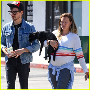 Pregnant Hilary Duff & Boyfriend Matthew Koma Bring Their Pup to the Vet!