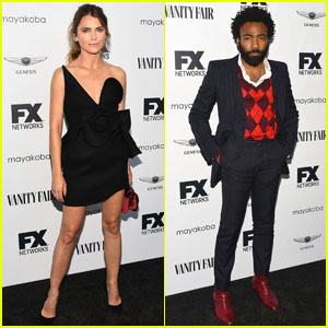 Keri Russell & Donald Glover Attend FX's Pre-Emmy Party!