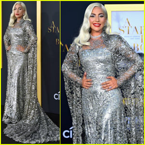 Lady Gaga Shimmers in Silver at 'A Star Is Born' Premiere in LA