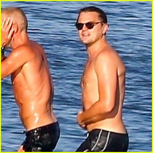 Leonardo DiCaprio Goes Shirtless for a Swim in Malibu