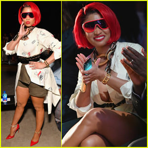 Nicki Minaj Rocks Red Hair During 'Monse' Fashion Show