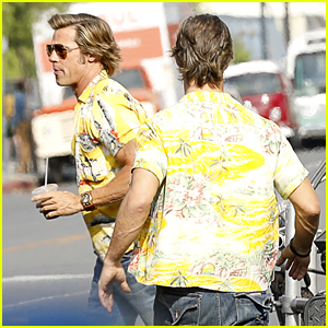 Brad Pitt Switches Off with His Body Double on Set!