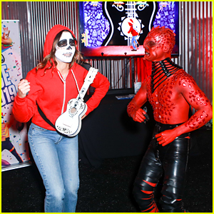Georgie Flores Is Ready to 'Just Dance' at the Just Jared Halloween Party!