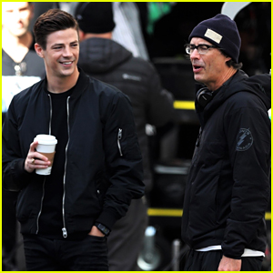 Grant Gustin Films New 'Flash' Scenes with Tom Cavanagh & Jessica Parker Kennedy