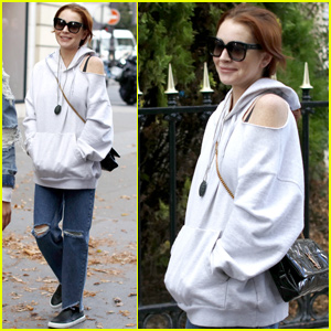 Lindsay Lohan Steps Out in Paris After Sharing Trafficking Victims Video