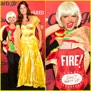 Sarah Hyland & Wells Adams Had the Perfect Couples Costume at the Just Jared Halloween Party!