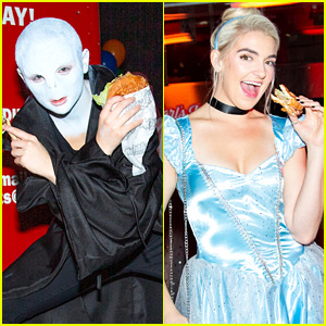 Stars Eat Famous Stars from Carl's Jr. at Just Jared's Halloween Party!
