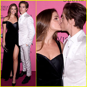 Barbara Palvin & Boyfriend Dylan Sprouse Share a Kiss at Victoria's Secret Fashion Show After Party!