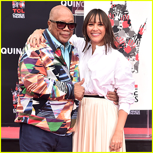Quincy Jones' Daughter Rashida Joins Him at Hand & Footprint Ceremony!