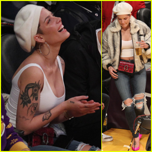 Halsey Attends Lakers vs. Pelicans Game in Los Angeles!