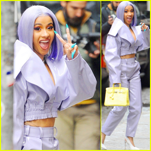 Cardi B Looks Pretty in Purple While Stepping Out in New York City!