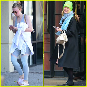 Dakota Fanning Works Out in LA as Sister Elle Steps Out in NYC