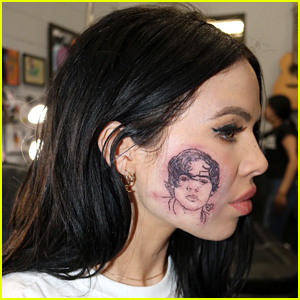 This Singer Tattooed Harry Styles' Face on Her Own Face