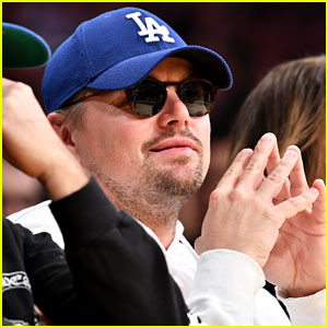 Leonardo DiCaprio Wears His Sunglasses Inside While Watching Lakers
