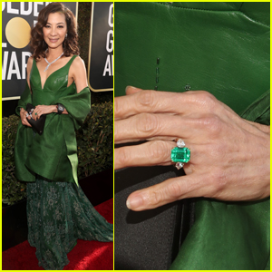 Michelle Yeoh Wears 'Crazy Rich Asians' Emerald Ring to Golden Globes 2019!