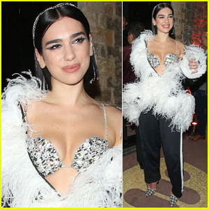 Dua Lipa Rocks Feathered Frock for BRIT Awards 2019 After-Party!
