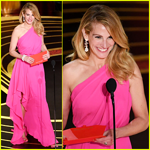 Julia Roberts Wows in Pink Dress While Presenting at Oscars 2019