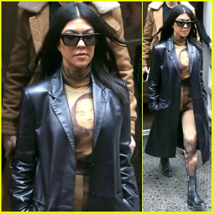 Kourtney Kardashian Wears a Mona Lisa Catsuit in New York City