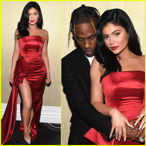 Kylie Jenner Supports Travis Scott at Clive Davis' Pre-Grammys Party!