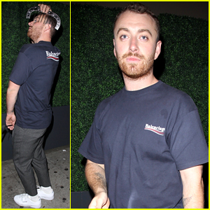 Sam Smith Does Some Fierce Posing at Dinner with Friends