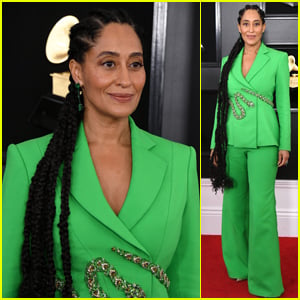 Tracee Ellis Ross Is Gorgeous in Green at Grammys 2019