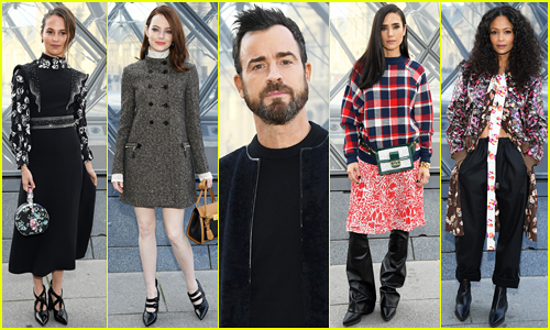 Alicia Vikander, Emma Stone, Justin Theroux & More Sit Front Row at Louis Vuitton Paris Show!