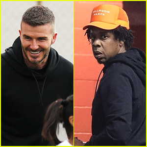 David Beckham Plays Soccer With Kids & Works Out With Jay-Z