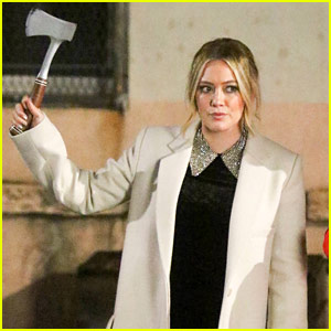 Hilary Duff Holds Up an Axe on 'Younger' Set!