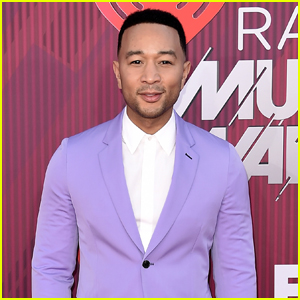 John Legend Rocks Purple Suit for iHeartRadio Music Awards 2019