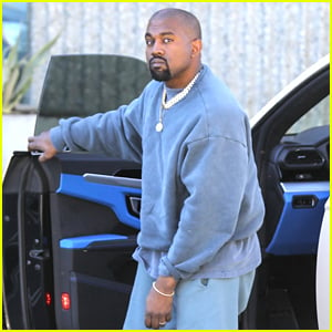 Kanye West Keeps It Casual on His Way to the Studio