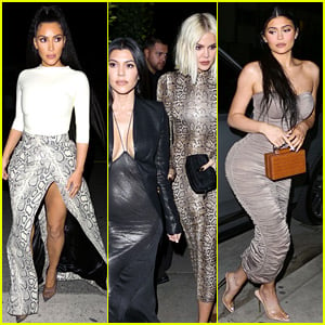 Kim, Kourtney & Khloe Kardashian Grab Dinner with Kylie Jenner in L.A.