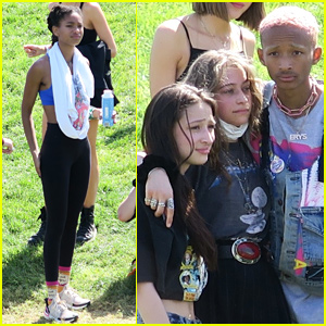 Jaden & Willow Smith Check Out Kanye West's 'Sunday Service' Coachella Set