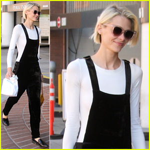 Jaime King Keeps It Chic in Black Overalls While Running Errands