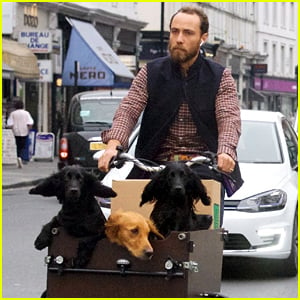 James Middleton - Kate & Pippa's Younger Brother - Takes His 3 Dogs on a Bike Ride