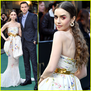 Lily Collins & Nicholas Hoult Are Picture Perfect at 'Tolkien' UK Premiere!