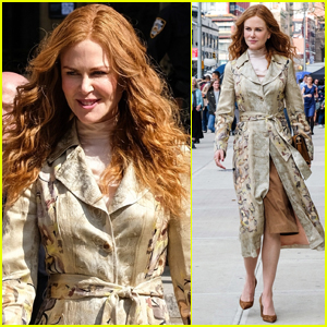 Nicole Kidman Dons Tan, Floral-Print Coat for 'The Undoing' Scene