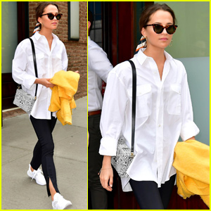 Alicia Vikander Keeps It Casual For Afternoon Outing in NYC