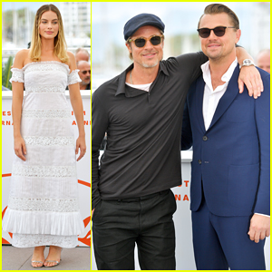 Leonardo DiCaprio, Brad Pitt & Margot Robbie Buddy Up for 'Once Upon a Time in Hollywood' Cannes Photo Call!