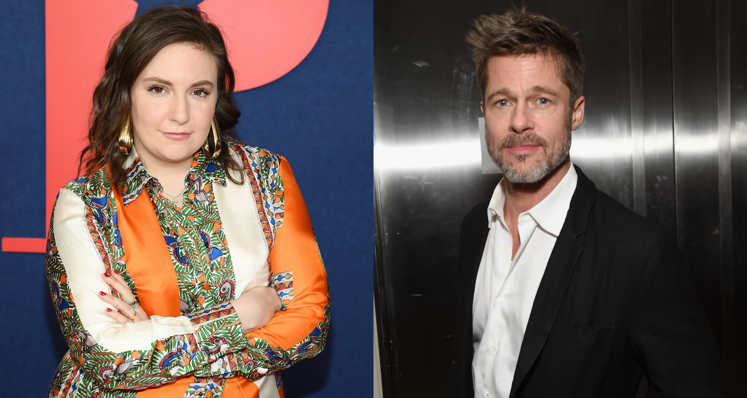 Lena Dunham Hugs Brad Pitt at 33rd Birthday Party ‘Best Day Ever