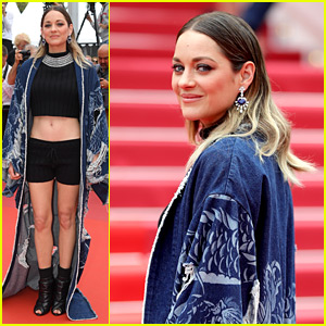 Marion Cotillard Wears a Crop Top & Shorts on Cannes Red Carpet!