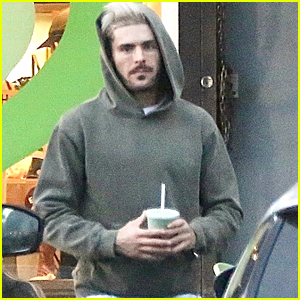 Zac Efron Grabs a Healthy Smoothie During an Evening Outing in LA