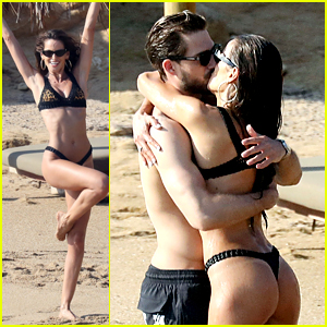 Model Izabel Goulart & Fiance Kevin Trapp Flaunt PDA & Play Paddle Ball at the Beach!