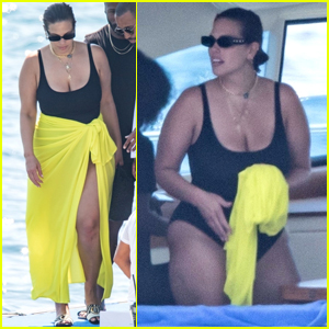 Ashley Graham Shows Off Her Figure While Yachting With Husband Justin Ervin