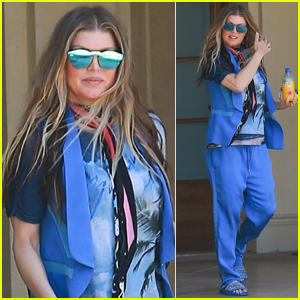 Fergie Rocks Head to Toe Blue Outfit for Day Out in L.A.