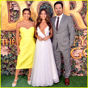 Isabela Moner Joins 'Dora & The Lost City of Gold' Parents Eva Longoria & Michael Pena at Los Angeles Premiere