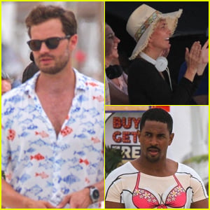 Jamie Dornan Films New Movie with Kristen Wiig & Damon Wayans Jr in Cancun!