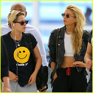 Kristen Stewart & Stella Maxwell Arrive For Flight Out of NYC