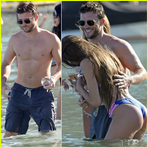 Scott Eastwood Goes Shirtless While Having Fun With Mystery Women in Mykonos