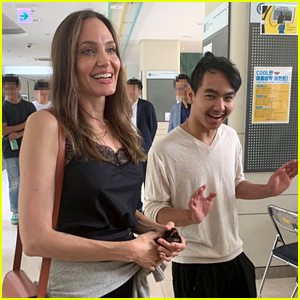 Angelina Jolie Drops Off Son Maddox at College in South Korea